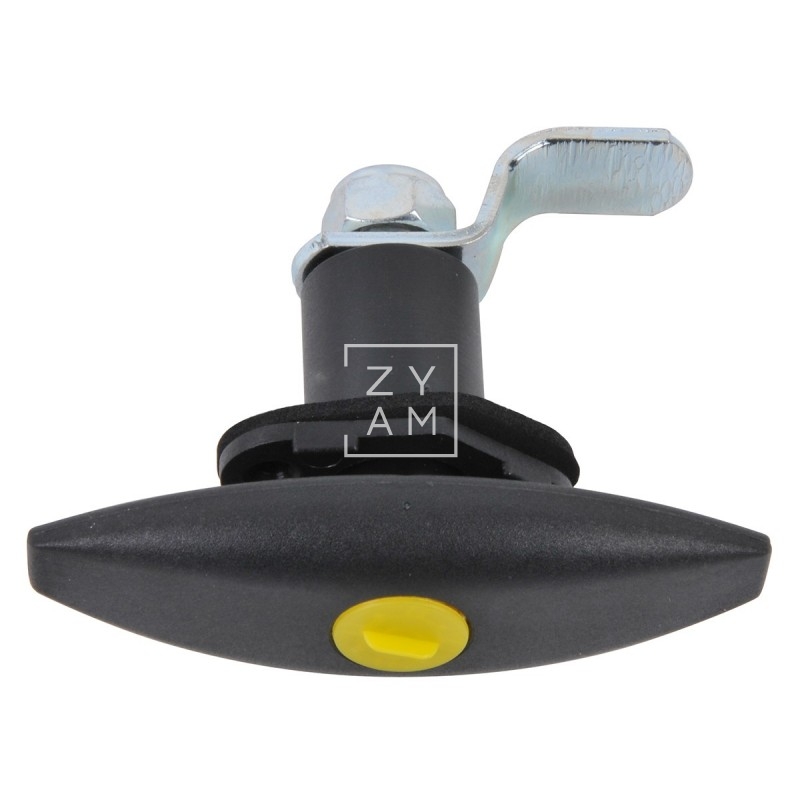 CERRADURA PORTON ELIPSE OVAL LARGA NEGRO