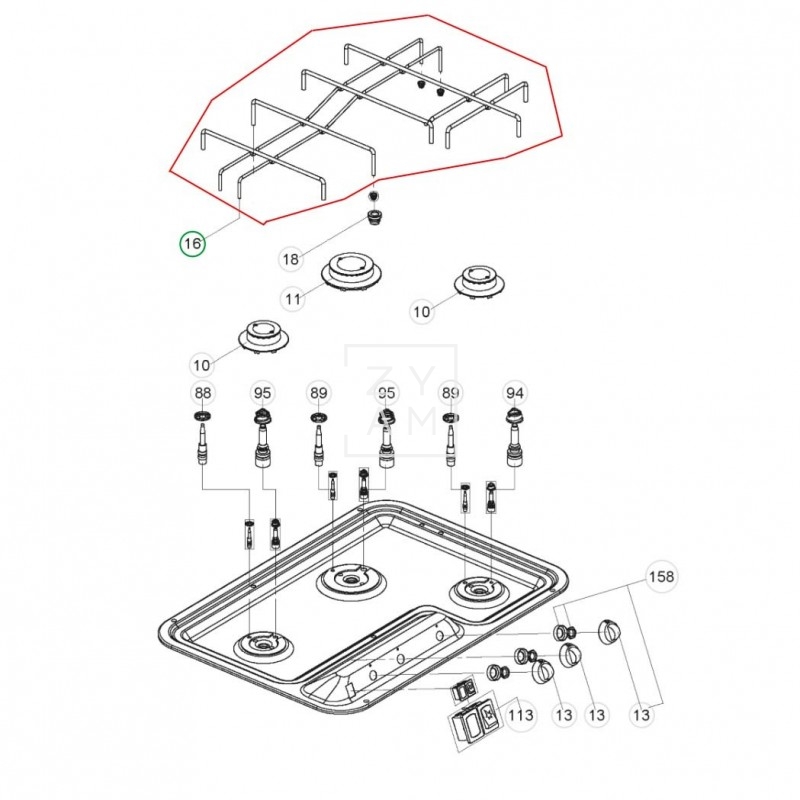 PARRILLA COCINA DOMETIC HB3370/PI913