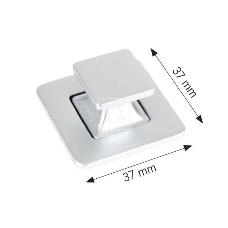 Cajetín Completo Push Lock Cuadrado Níquel – Repuesto Moderno y Seguro