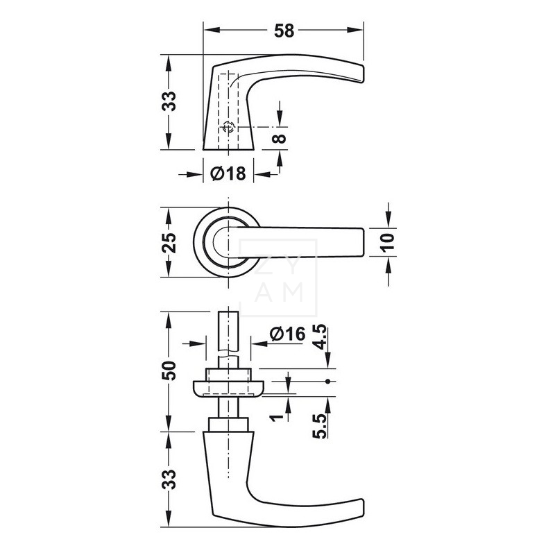 MANETA CIERRE CAJETIN MARRON