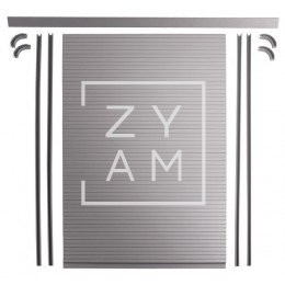 Kit completo de persiana enrollable gris para armario 60x100 cm.