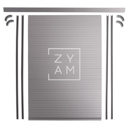 Kit completo de persiana enrollable gris para armario 60x100 cm.