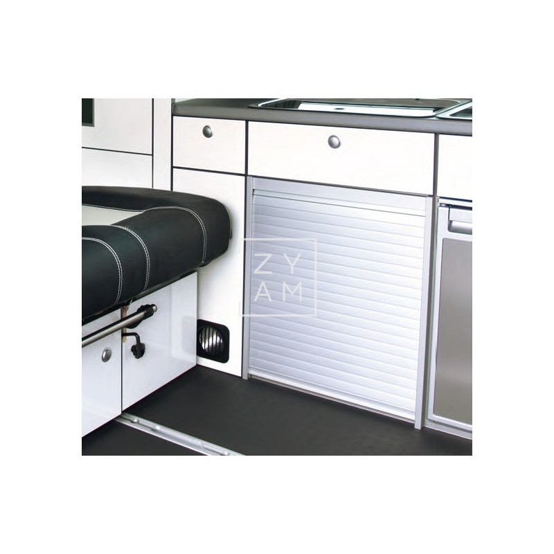 Kit completo de persiana enrollable gris para armario 60x100 cm.
