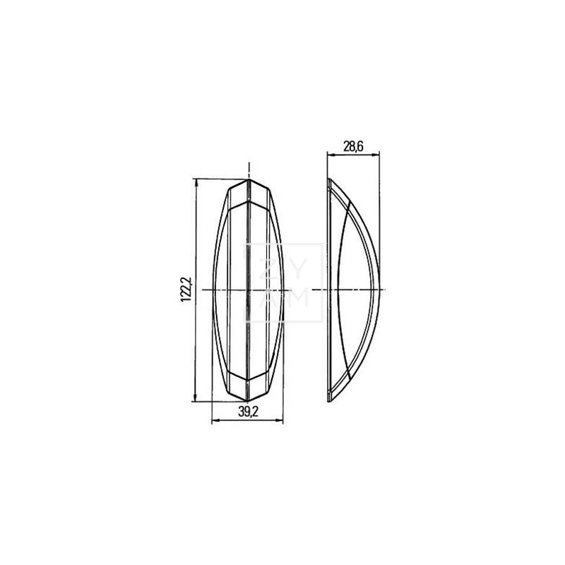 PILOTO LATERAL BLANCO/ROJO HELLA GRIS
