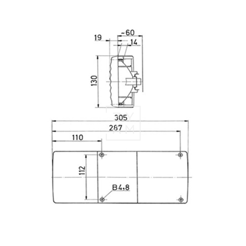 PILOTO TRASERO L/R JOKON 305X130X60