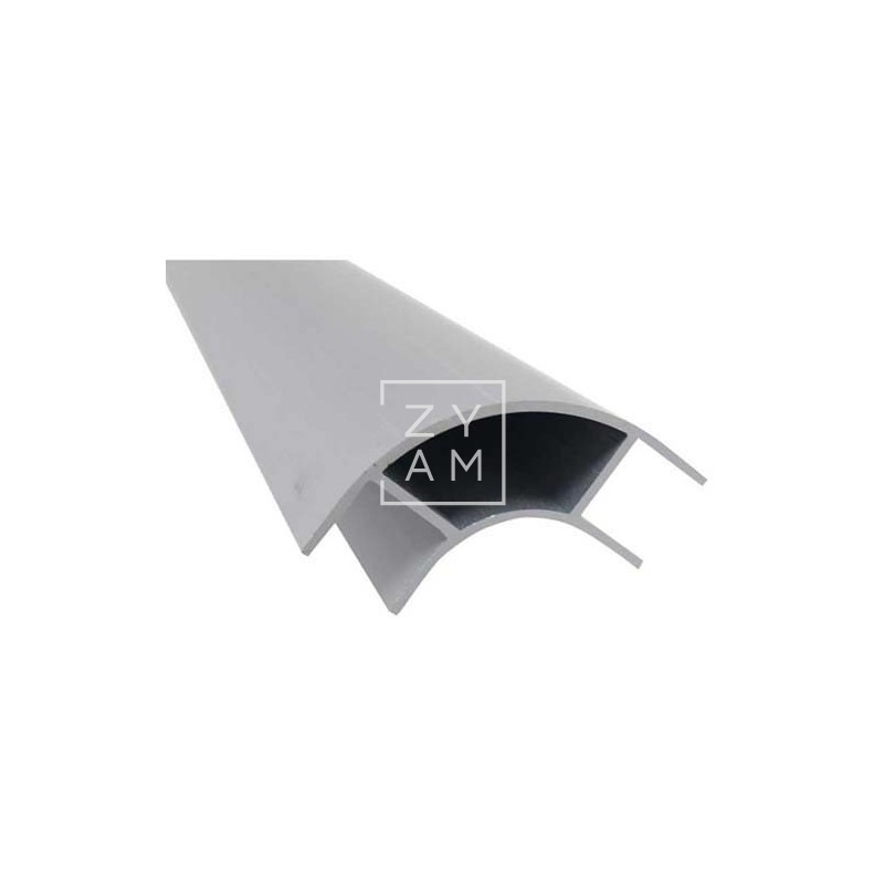 Perfil Unión 90º Aluminio 15mm Gris