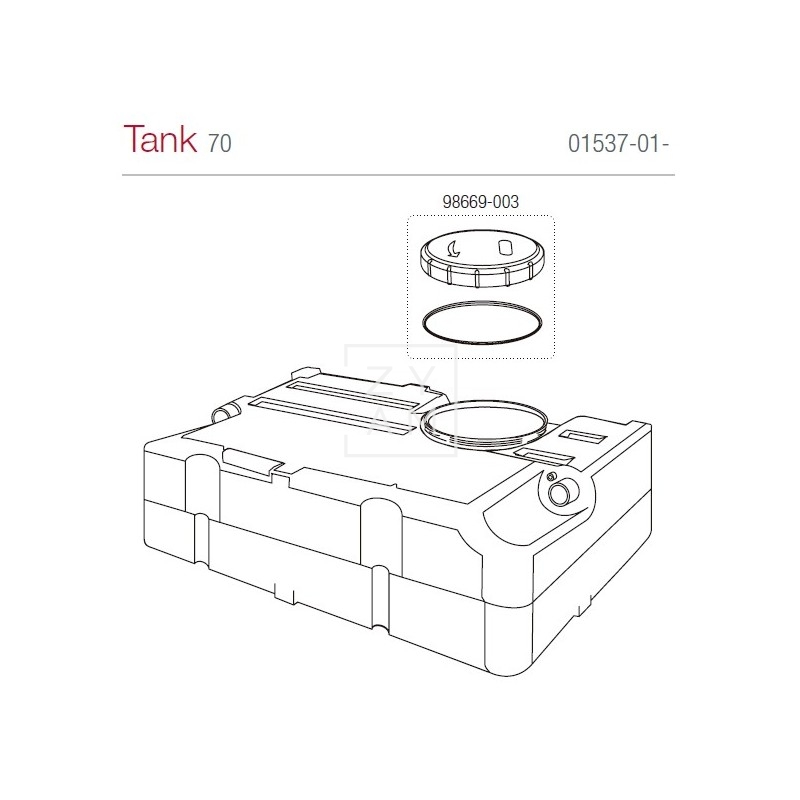 TAPA ROJA FIAMMA TANK