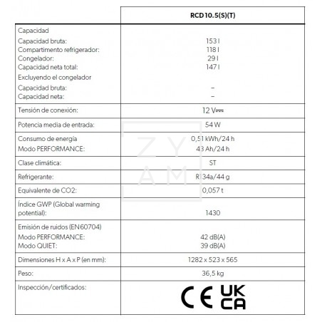 Nevera-Dometic-RCD-10-5T-ET-153L-Compresor-Alta-Capacidad-Zyam.es