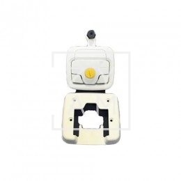 CERRADURA PORTON C/GANCHO BLANCO