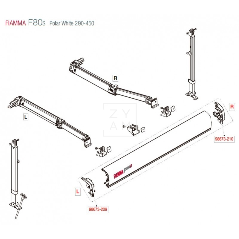 TAPA FRONTAL F80S WHITE 290-450