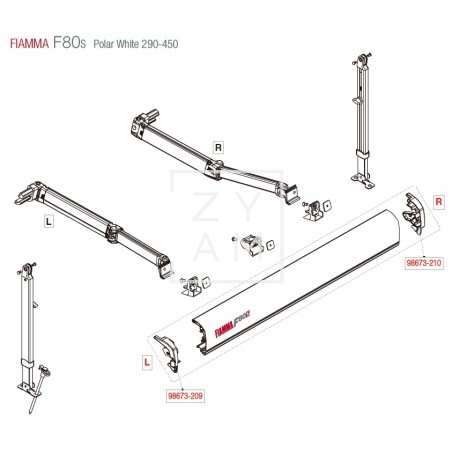 TAPA FRONTAL F80S WHITE 290-450