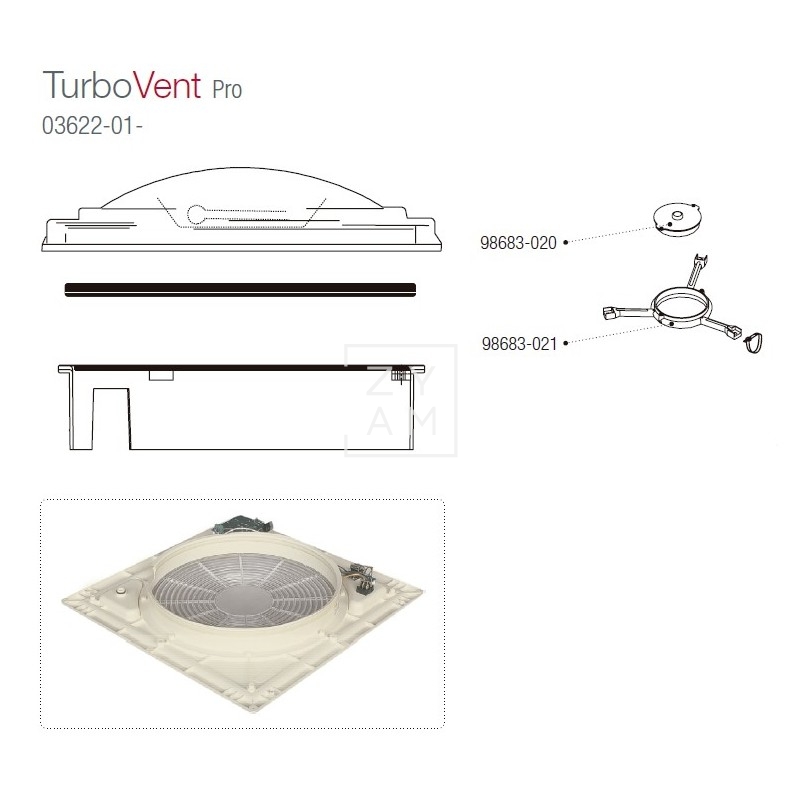 Motor para Claraboya Fiamma Turbo-Vent
