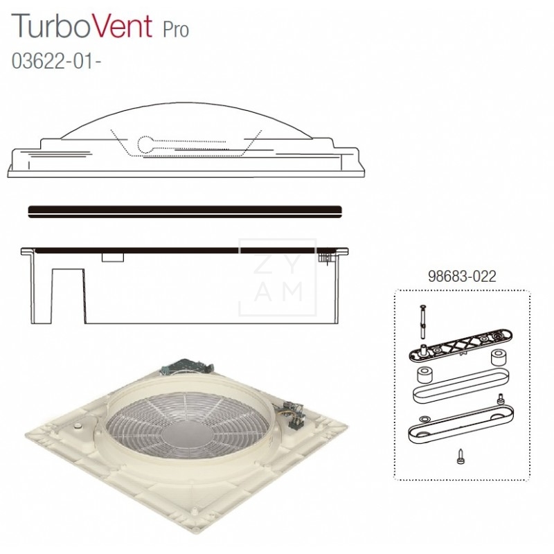 KIT CORREA APERTURA TURBO-VENT