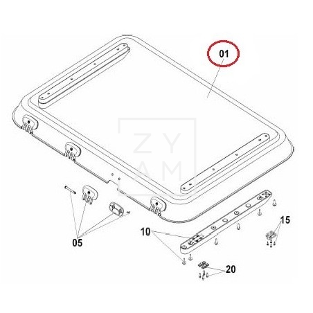 Tapa de repuesto original para claraboya Dometic Heki 3 Plus y 4 Plus, protección contra el clima.