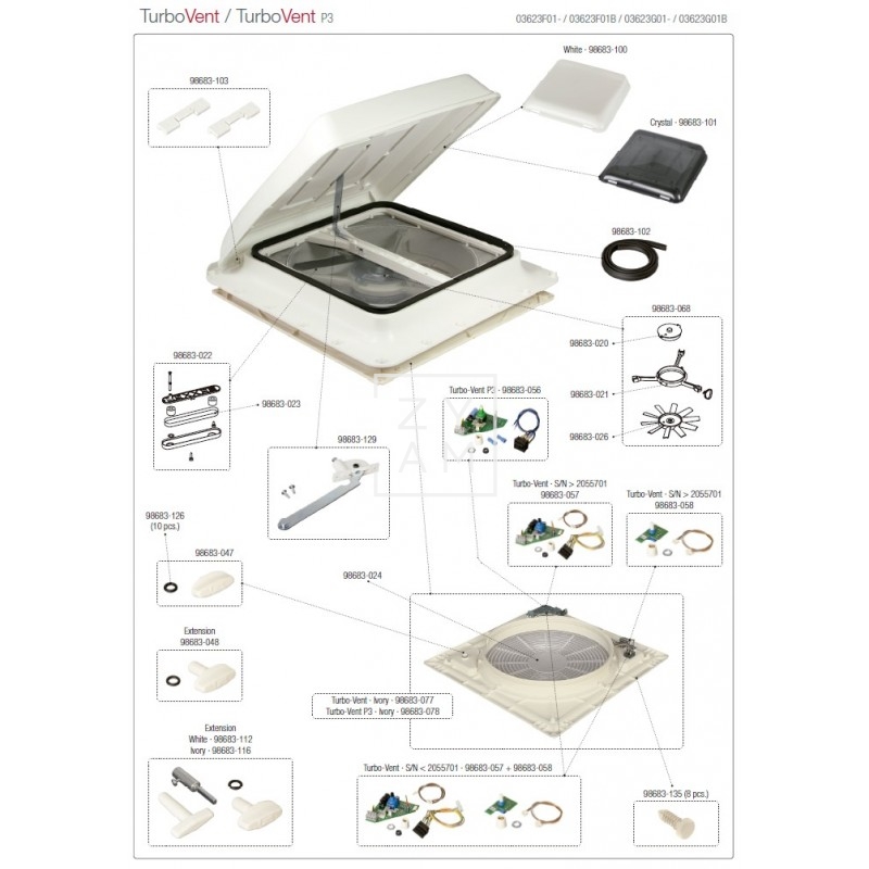 CLARABOYA TURBO-VENT CRYSTAL
